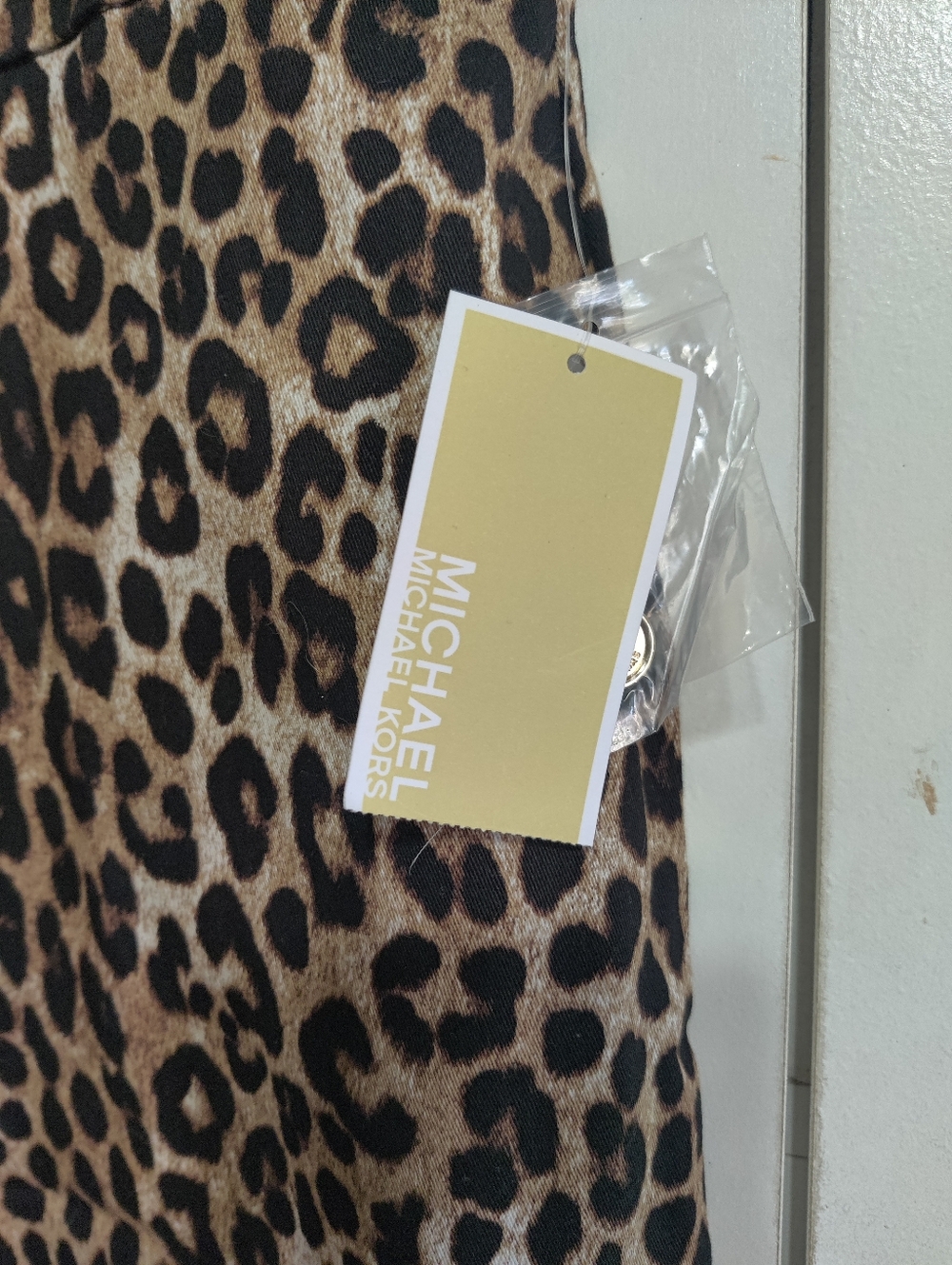 Michael Kors Leopard Print Straight-Leg Pants - Picture 2 of 5